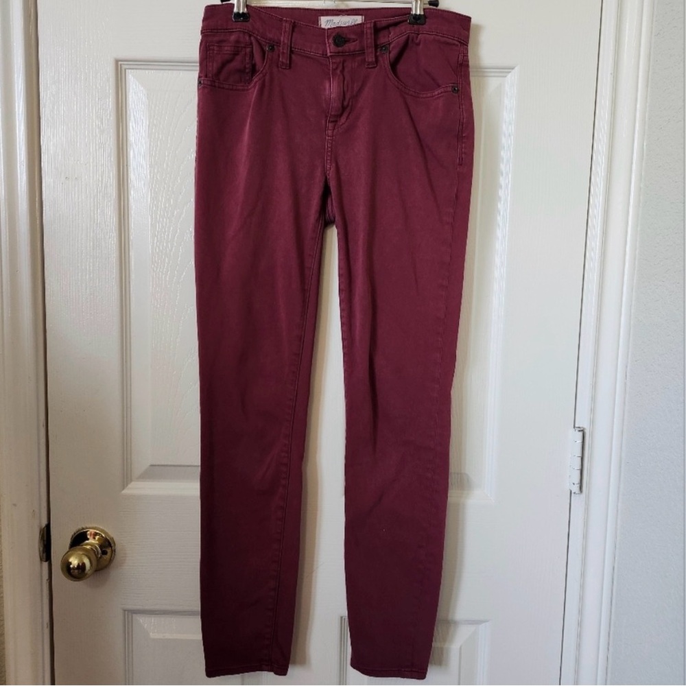 Madewell Women's Skinny Pants in Burgundy 27